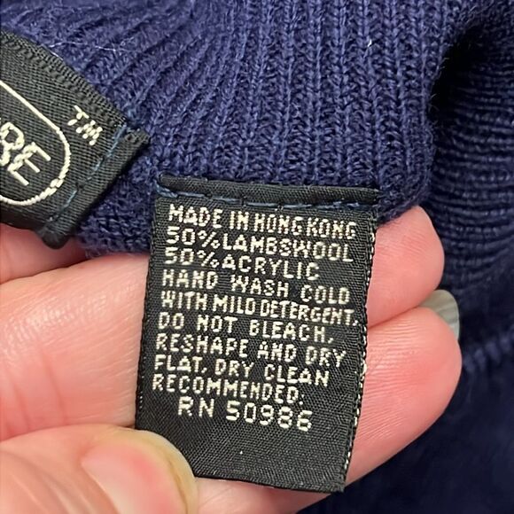 Jeanne Pierre blue mock turtleneck Sweater size medium - Picture 7 of 7